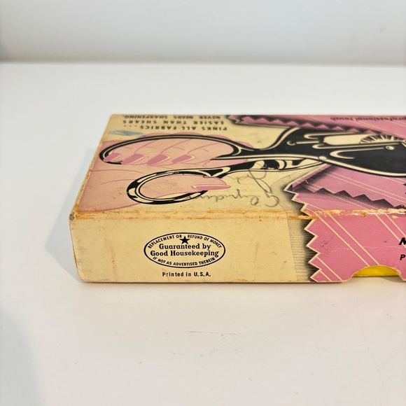 THE FLORIAN PINKER vintage 1950's pinking shears precision made NEW in box craft - Picture 6 of 13